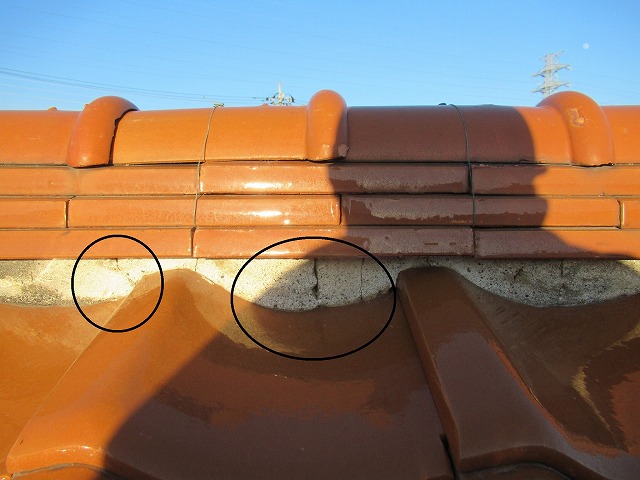 甲府市　日本瓦屋根　現場調査